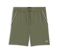 Boss Mens Shorts Unique Stretch BOSS Lightweight Jersey Cotton Short in Green
