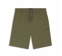 Boss Mens Shorts Waffle Structure Cotton Lightweight Short in Green