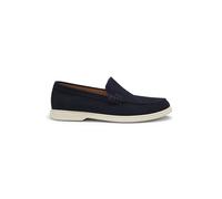 BOSS Mens Sienne Loaf Suede Loafers with Debossed Logo Size 12