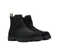 Boss Mens Signature Stripe Suede Taped Chelsea Boots - Black - 7 UK - Black
