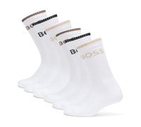 BOSS Men's Six Pack Quarter Length Socks With Banded Branding