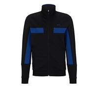BOSS Mens Skaz 1 Cotton-Blend Zip-up Sweatshirt with Tape Trims
