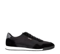 Men's BOSS Orange Titanium Mens Mixed Material Lace-Up Trainers with Suede Trims - Black - Size: 9