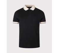 BOSS Mens Slim Fit Network Paule Polo Shirt - Colour: 001 Black - Size: Medium