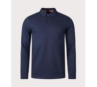 BOSS Mens Slim Fit Passerby Long Sleeve Polo Shirt - Colour: 404 Dark Blue - Size: XL