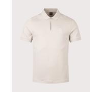 BOSS Mens Slim Fit Passerzip Polo Shirt - Colour: 070 Open Grey - Size: XXL