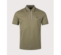 BOSS Mens Slim Fit Philix Polo Shirt - Colour: 398 Open Green - Size: Medium