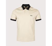 BOSS Mens Slim Fit PL Network Paule Polo Shirt - Colour: 272 Light Beige - Size: Medium