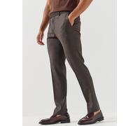 BOSS Mens Slim Fit Stretch Virgin Wool Suit Trousers, Brown, Size 46=Uk30In, Men Brown