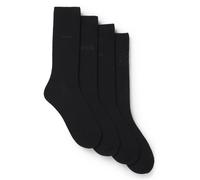 BOSS Mens Socks Hugo Boss Gift Boxed Regular Length 4 Pack Socks in Black