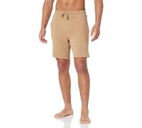 BOSS Men's Soft Ribbed Sweat Shorts Pajama Bottom, Iconic Camel, S