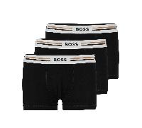 BOSS Mens Soft Stretch Trunks 3 Pack Black BLACK XL
