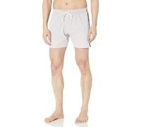 BOSS Men's Solid Swim Trunk with Iconic Side Stripe, Grey-Glacier Grey, S