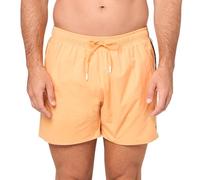 BOSS Men's Solid Swim Trunk with Iconic Side Stripe, Peach Pitt, XL