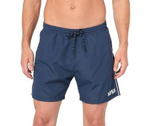 BOSS Men's Standard Medium Length Solid Swim Trunk, Crisp Navy, Large