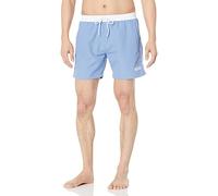 BOSS Men's Standard Medium Length Solid Swim Trunk, Marina Blue, S