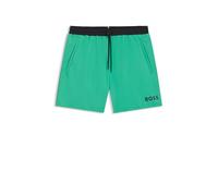 BOSS Mens Starfish Contrast-Logo Swim Shorts with Full Lining