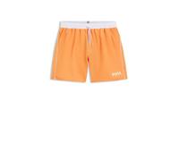 BOSS Mens Starfish Contrast-Logo Swim Shorts with Full Lining