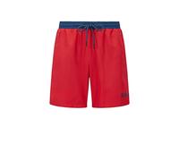 BOSS Mens Starfish Contrast-Logo Swim Shorts with Full Lining