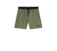 BOSS Mens Starfish Contrast-Logo Swim Shorts with Full Lining