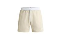 BOSS Mens Starfish Contrast-Logo Swim Shorts with Full Lining