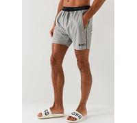 BOSS Men's Starfish Swim Shorts, Grey, Size M, Men Grey