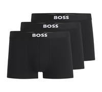 BOSS Men's Stretch Cotton Boxer Shorts Pack Of Three 50544263 Black