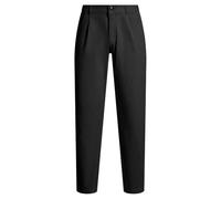 BOSS Men's Stretch Cotton Pleated Chino with Dobby Structure and Pleats, Black 1, 48W x 30L