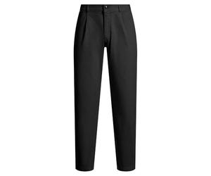 BOSS Men's Stretch Cotton Pleated Chino with Dobby Structure and Pleats, Black 1, 48W x 30L