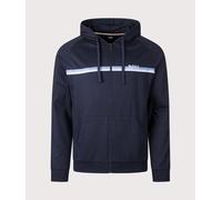 BOSS Cotton-terry zip-up hoodie with stripes and logo - Style Authentic Jacket H, 50554785 Dark Blue XL