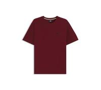 BOSS Mens Structured T-Shirt Short Sleeve Cotton Dark Red XL