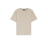 BOSS Mens Structured T-Shirt Short Sleeve Cotton Light Beige M