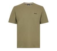 BOSS Mens Structured T-Shirt Short Sleeve Cotton Open Green 349 M