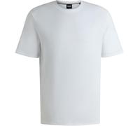 BOSS Mens Structured T-Shirt Short Sleeve Cotton White L
