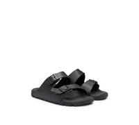 BOSS Mens Surfley Sand Twin-strap sandals in rubberised faux leather Size 9