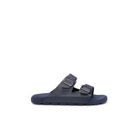 BOSS Mens Surfley Sand Twin-strap sandals in rubberised faux leather Size 9
