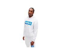 Boss Mens sweatshirt with neck protection - White Cotton - Size Large