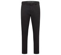 BOSS Mens T Lavish Stripe Cotton-Blend Slim-fit Trousers with Side-Seam Tape Black