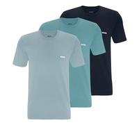 BOSS Men's T-Shirt Rn 3P Co T-Shirt, -981 Navy / Turquoise / Light Blue, L