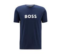 BOSS Mens T-Shirt RN Logo-Print T-Shirt in Cotton Jersey with SPF 50+ UV Protection