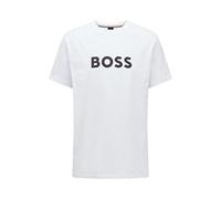BOSS Mens T-Shirt RN Logo-Print T-Shirt in Cotton Jersey with SPF 50+ UV Protection