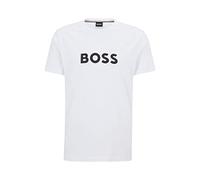 BOSS Mens T-Shirt RN Logo-Print T-Shirt in Cotton Jersey with SPF 50+ UV Protection