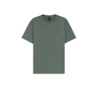BOSS Mens T-Shirt Short Sleeve Cotton Open Green 358 L