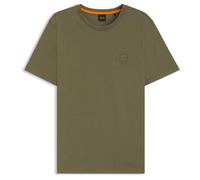 BOSS Mens T-Shirt Tales Boss Cotton Crew Neck Logo Branded Tee in Green