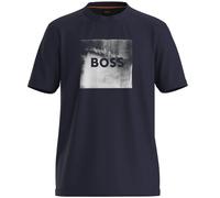 Boss Mens T-Shirt TE Wheel BOSS Relaxed Fitting Graphic Print Tee in Navy Blue