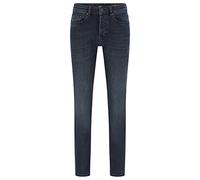 BOSS Mens Taber BC-P-1 Tapered-fit Jeans in Blue Super-Stretch Denim