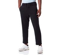 BOSS Mens Taber-DS1-C Tapered-fit Trousers in Two-Tone Cotton-Blend Jersey Black