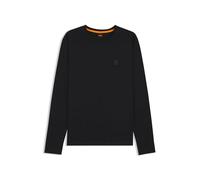 BOSS Mens Tacks Cotton-Jersey T-Shirt with Logo Patch Black