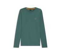 BOSS Mens Tacks Cotton Jersey T-Shirt with Logo Patch, Open Green368, 5XL