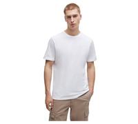BOSS Mens Tales Logo-Patch T-Shirt in Cotton Jersey